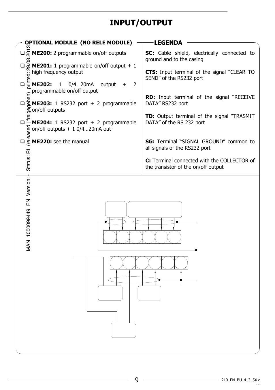 Input/output | Burkert Type 8055 User Manual | Page 9 / 40