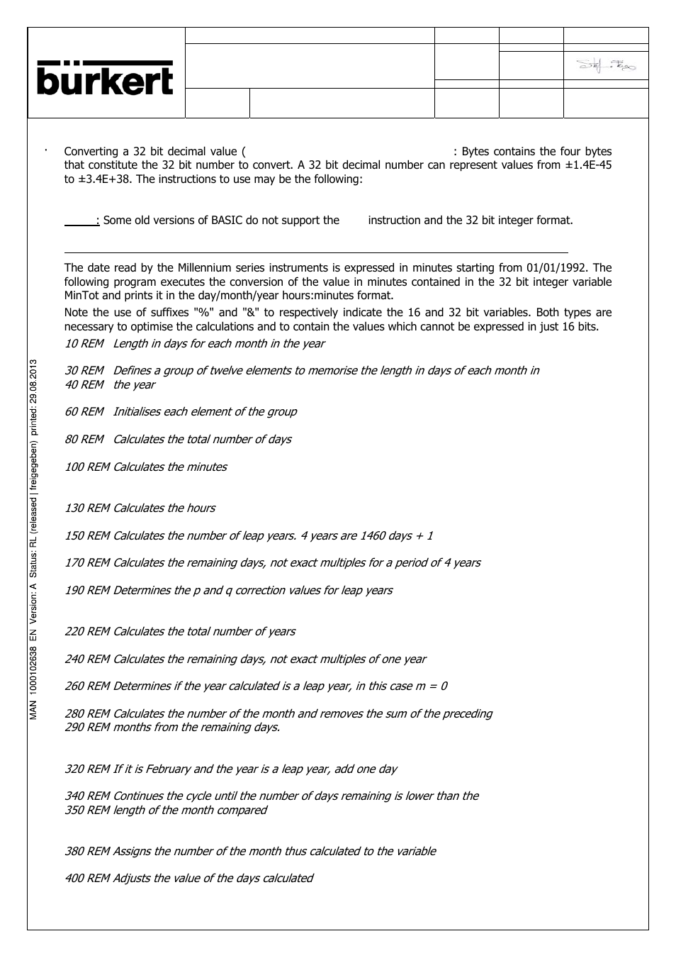 Burkert Type SE56 User Manual | Page 51 / 52