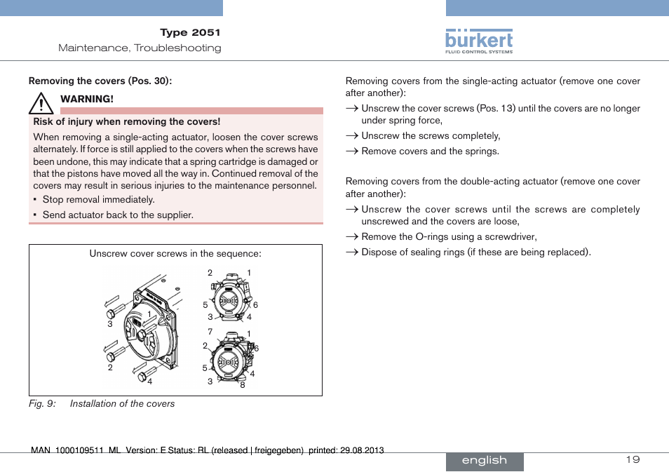 Burkert Type 2051 User Manual | Page 19 / 76