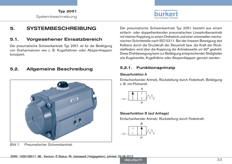 Systembeschreibung | Burkert Type 2051 User Manual | Page 33 / 76