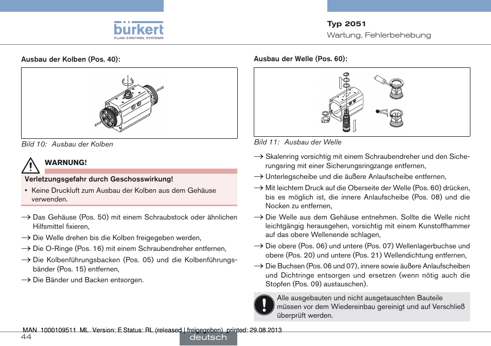 Burkert Type 2051 User Manual | Page 44 / 76