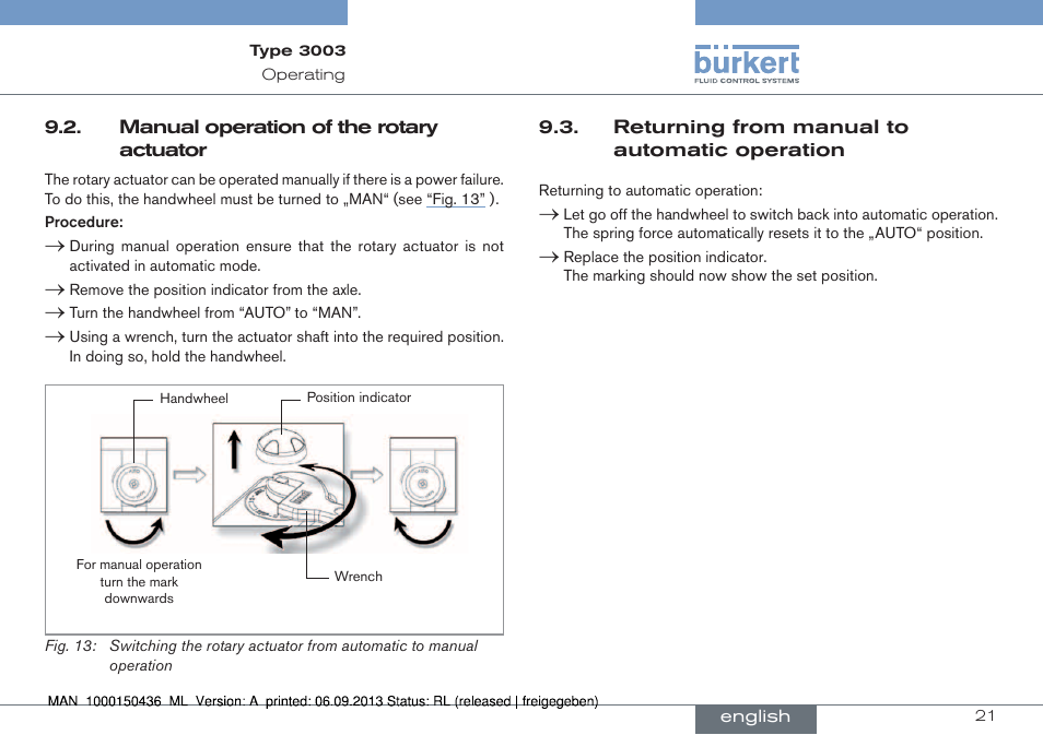 Burkert Type 3003 User Manual | Page 21 / 70