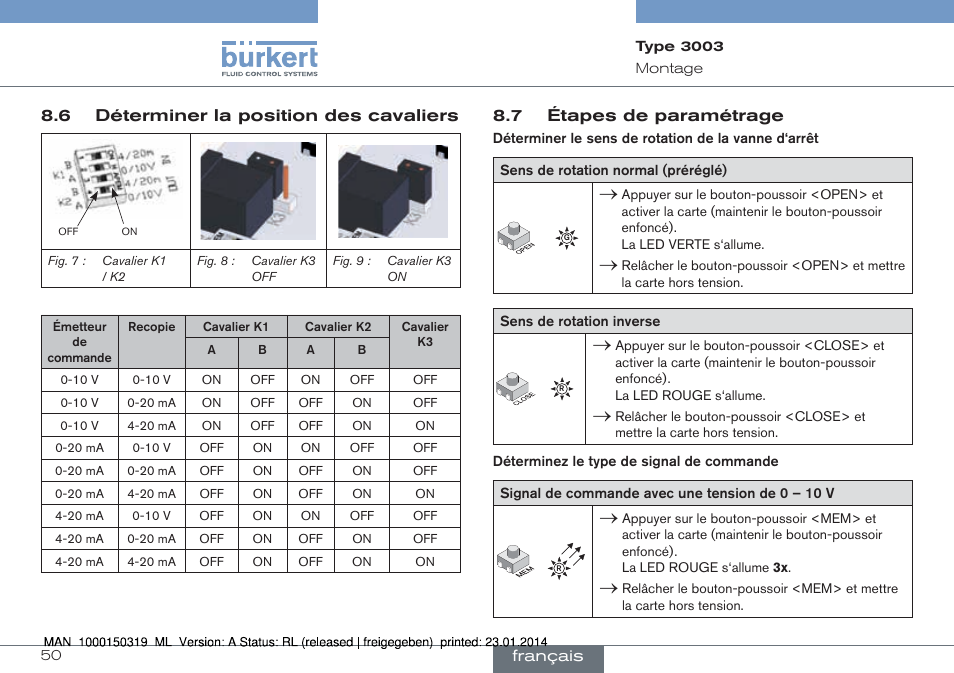 Burkert Type 3003 User Manual | Page 50 / 58