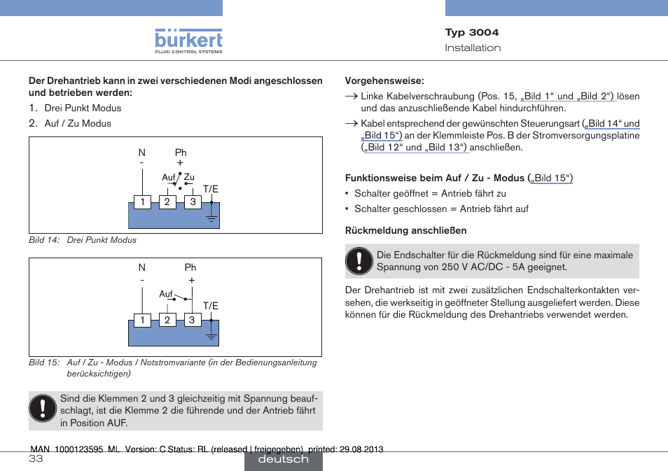 Burkert Type 3004 User Manual | Page 33 / 62