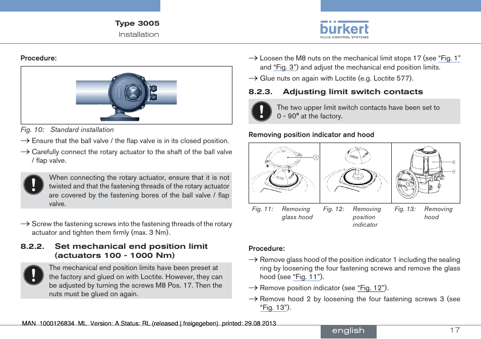Burkert Type 3005 User Manual | Page 17 / 82