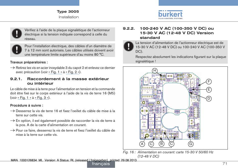 Burkert Type 3005 User Manual | Page 71 / 82