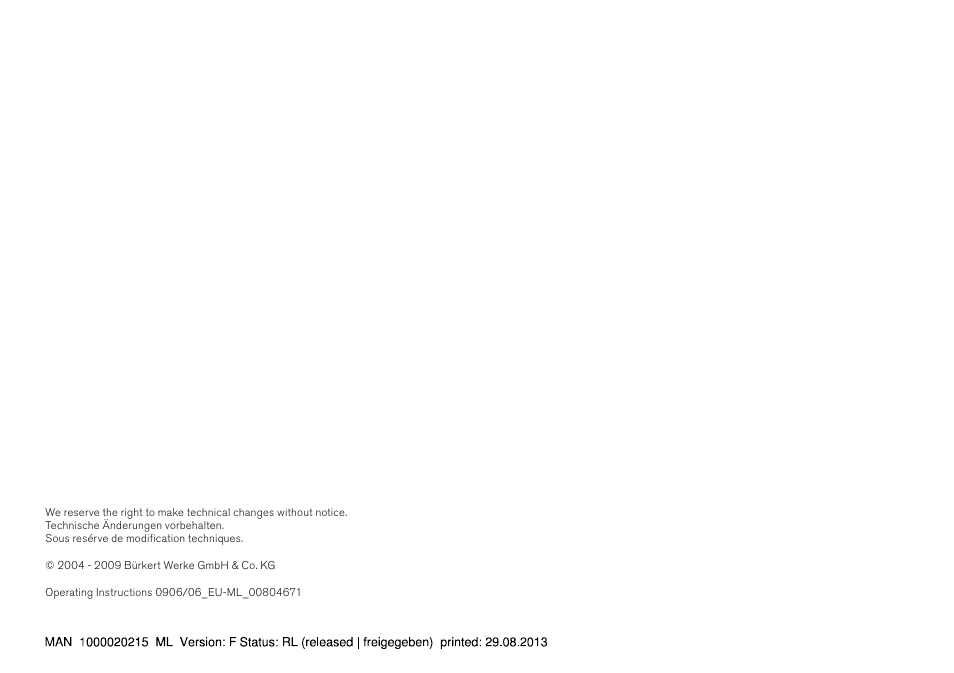 Burkert Type 7616 User Manual | Page 2 / 62