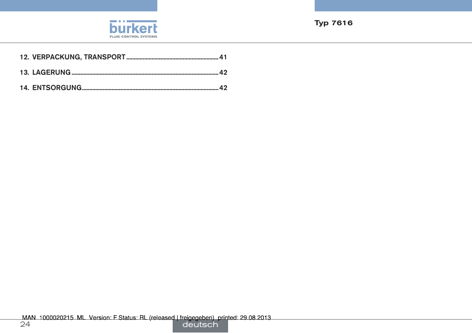Burkert Type 7616 User Manual | Page 24 / 62