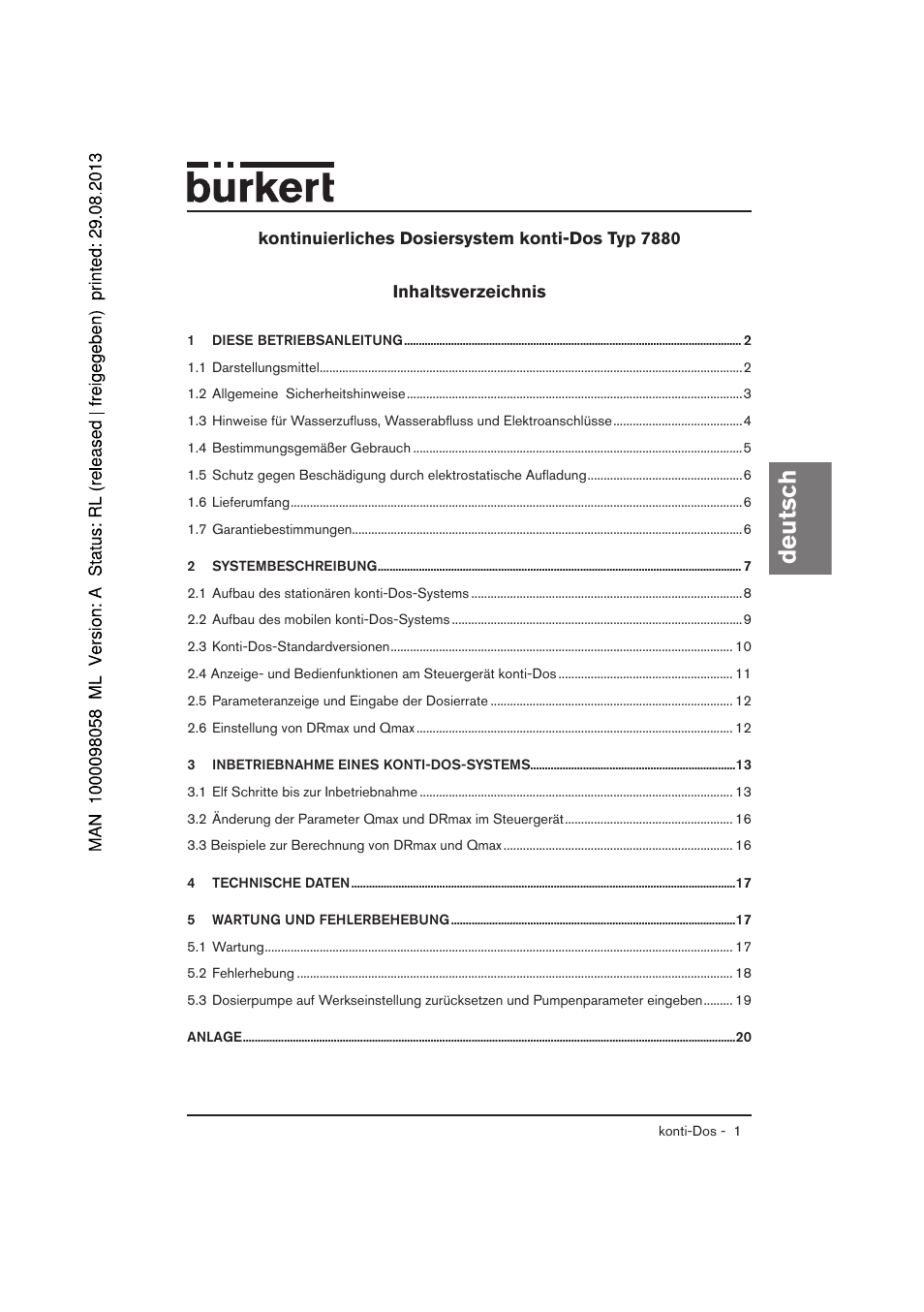Burkert Type 7880 User Manual | 60 pages