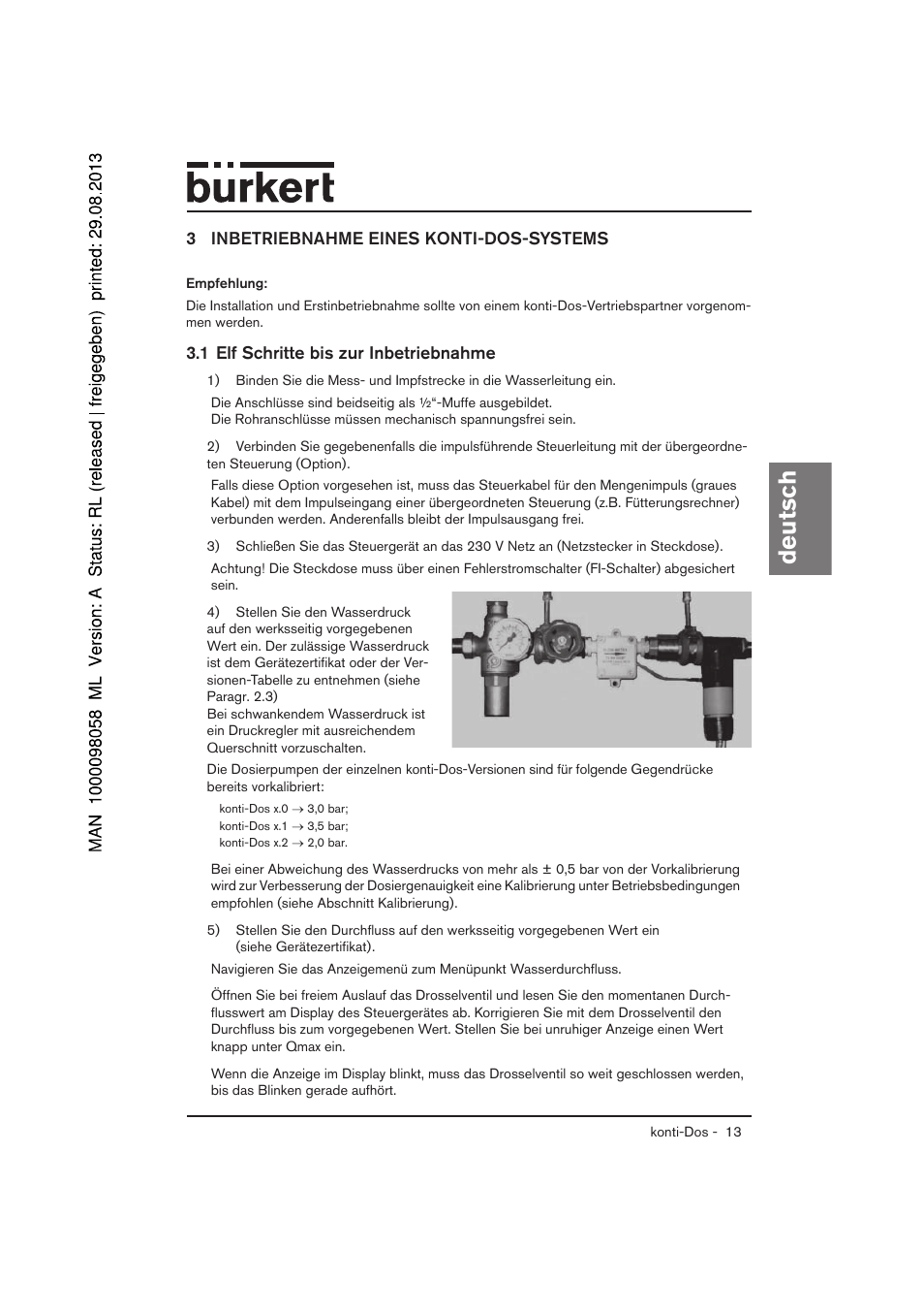 Deutsch | Burkert Type 7880 User Manual | Page 13 / 60