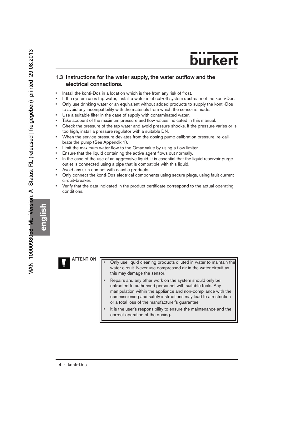 English | Burkert Type 7880 User Manual | Page 24 / 60