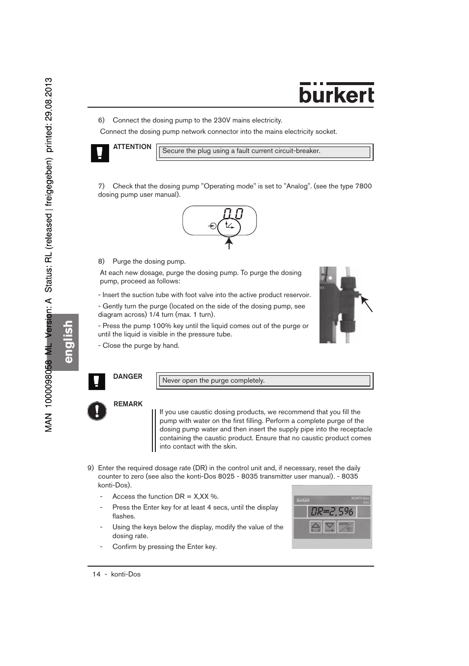 English, Dr=2,5 | Burkert Type 7880 User Manual | Page 34 / 60