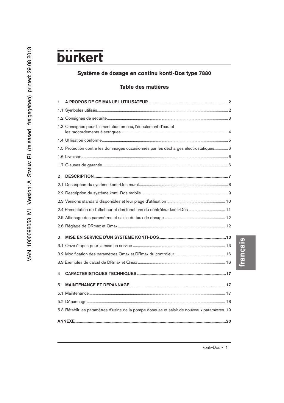 Ma7880_kontidos_eu_fr, Français | Burkert Type 7880 User Manual | Page 41 / 60