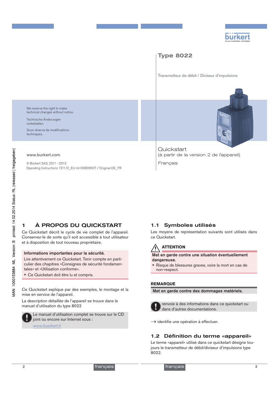 Type 8022 | Burkert Type 8070 User Manual | Page 11 / 15