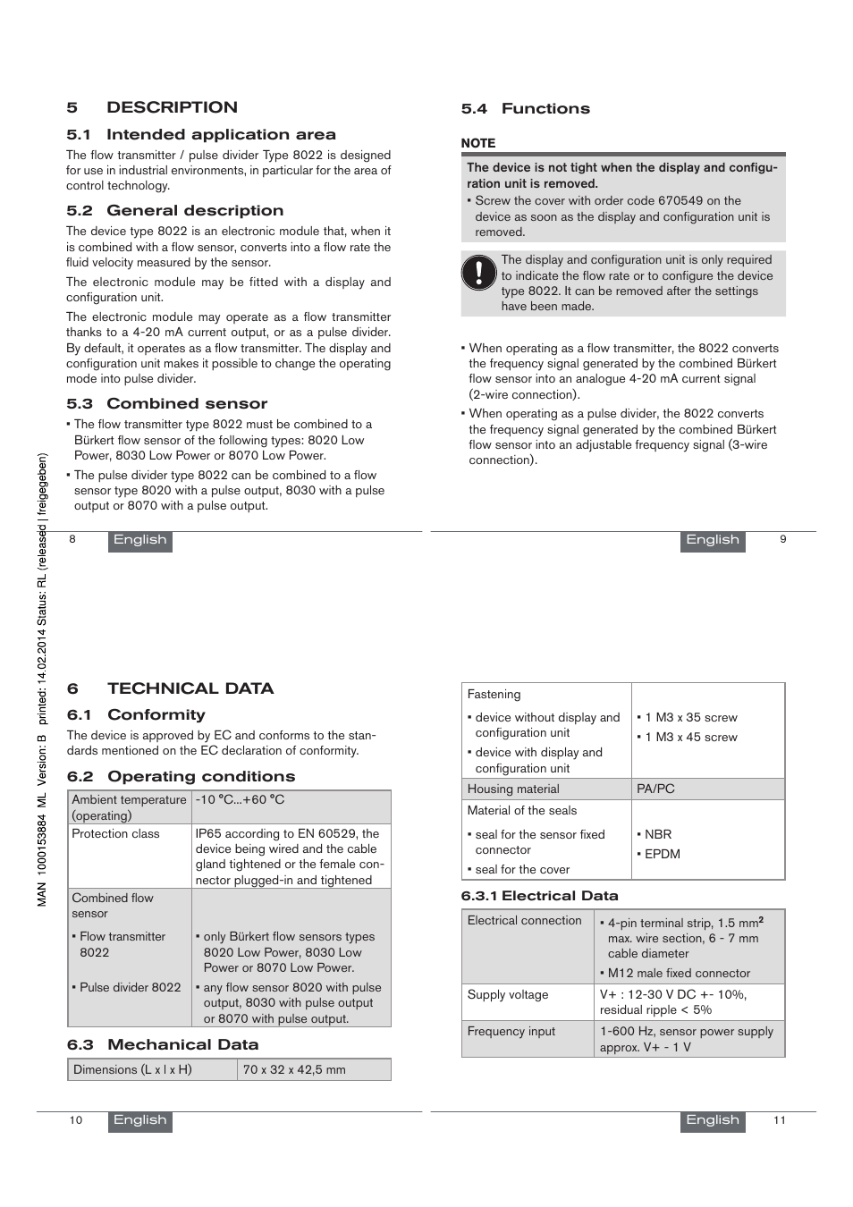 Burkert Type 8070 User Manual | Page 3 / 15