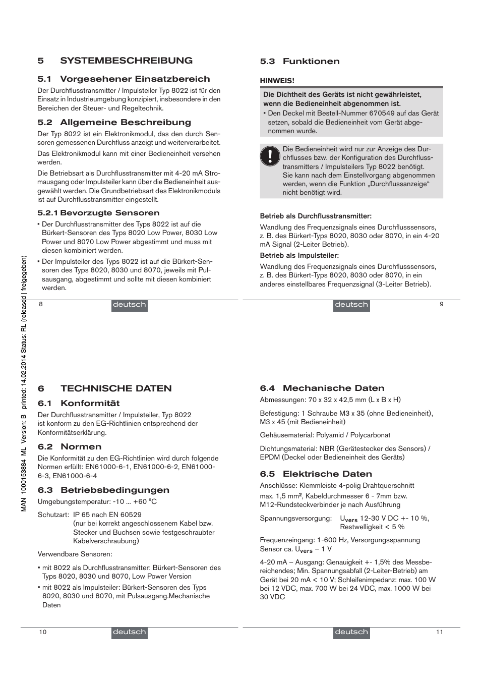 Burkert Type 8070 User Manual | Page 8 / 15