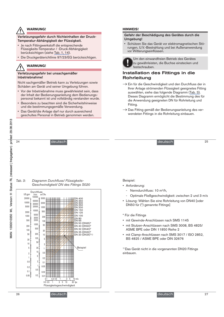 Installation des fittings in die rohrleitung | Burkert Type 8020 User Manual | Page 18 / 33