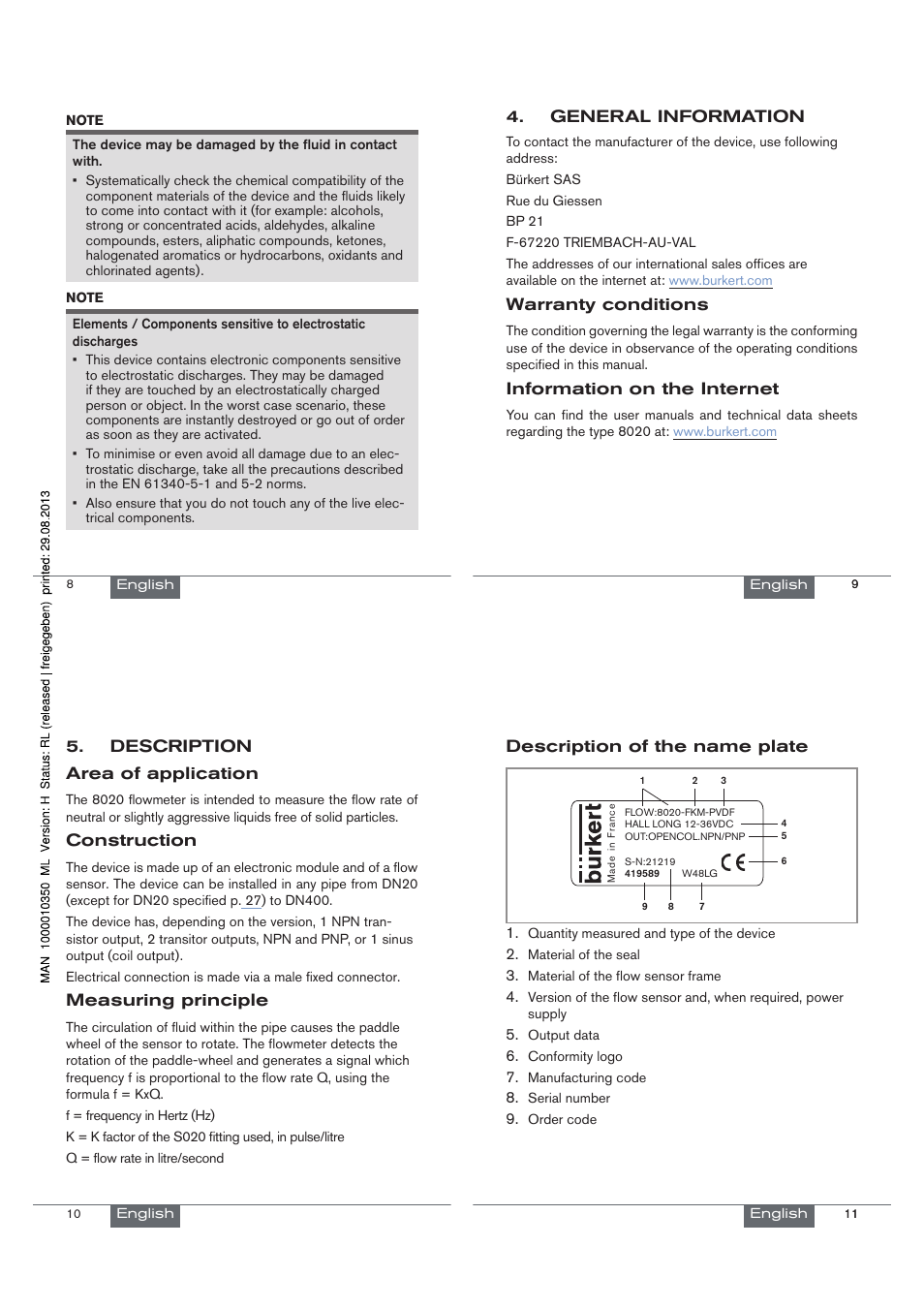 Burkert Type 8020 User Manual | Page 3 / 33