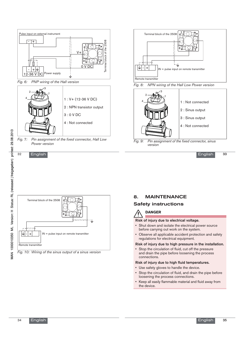 Maintenance safety instructions | Burkert Type 8020 User Manual | Page 9 / 33