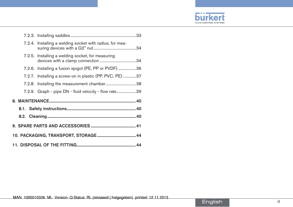 Burkert Type S020 User Manual | Page 4 / 130