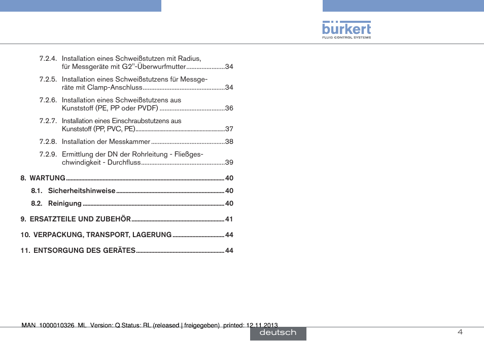 Burkert Type S020 User Manual | Page 46 / 130