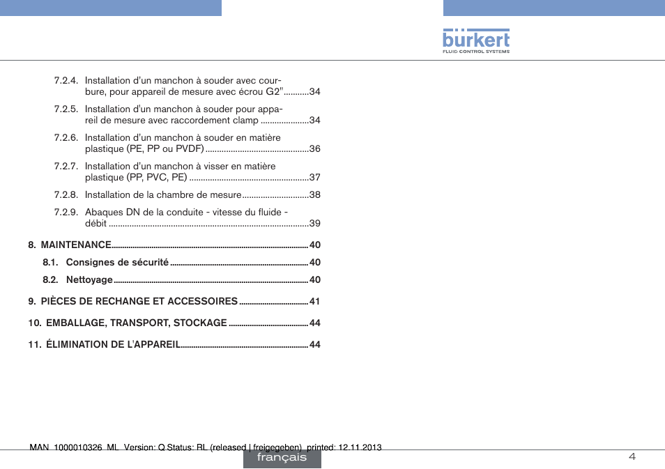 Burkert Type S020 User Manual | Page 88 / 130