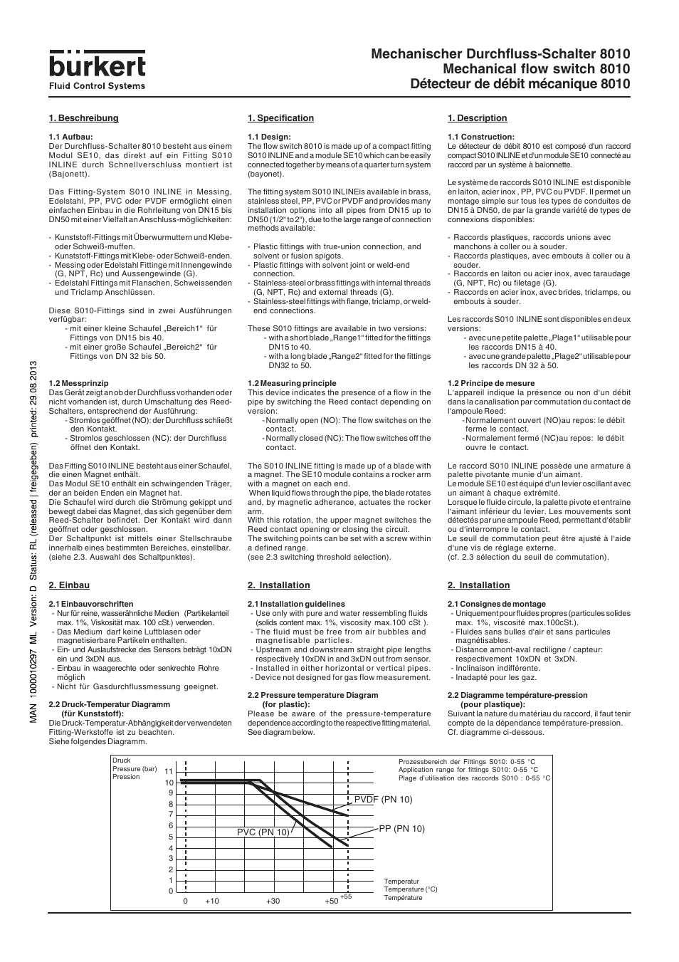 Burkert Type 8010 User Manual | 6 pages