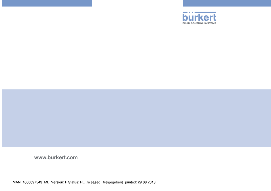 Burkert Type 8011 User Manual | Page 100 / 100