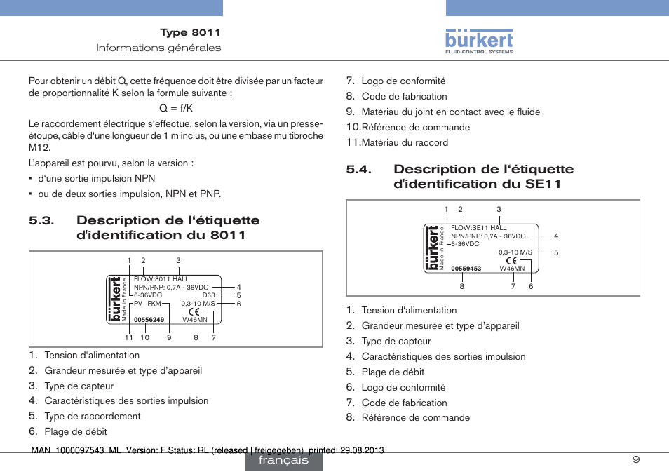 Burkert Type 8011 User Manual | Page 73 / 100