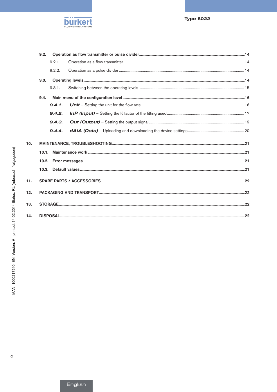 Burkert Type 8070 User Manual | Page 4 / 26