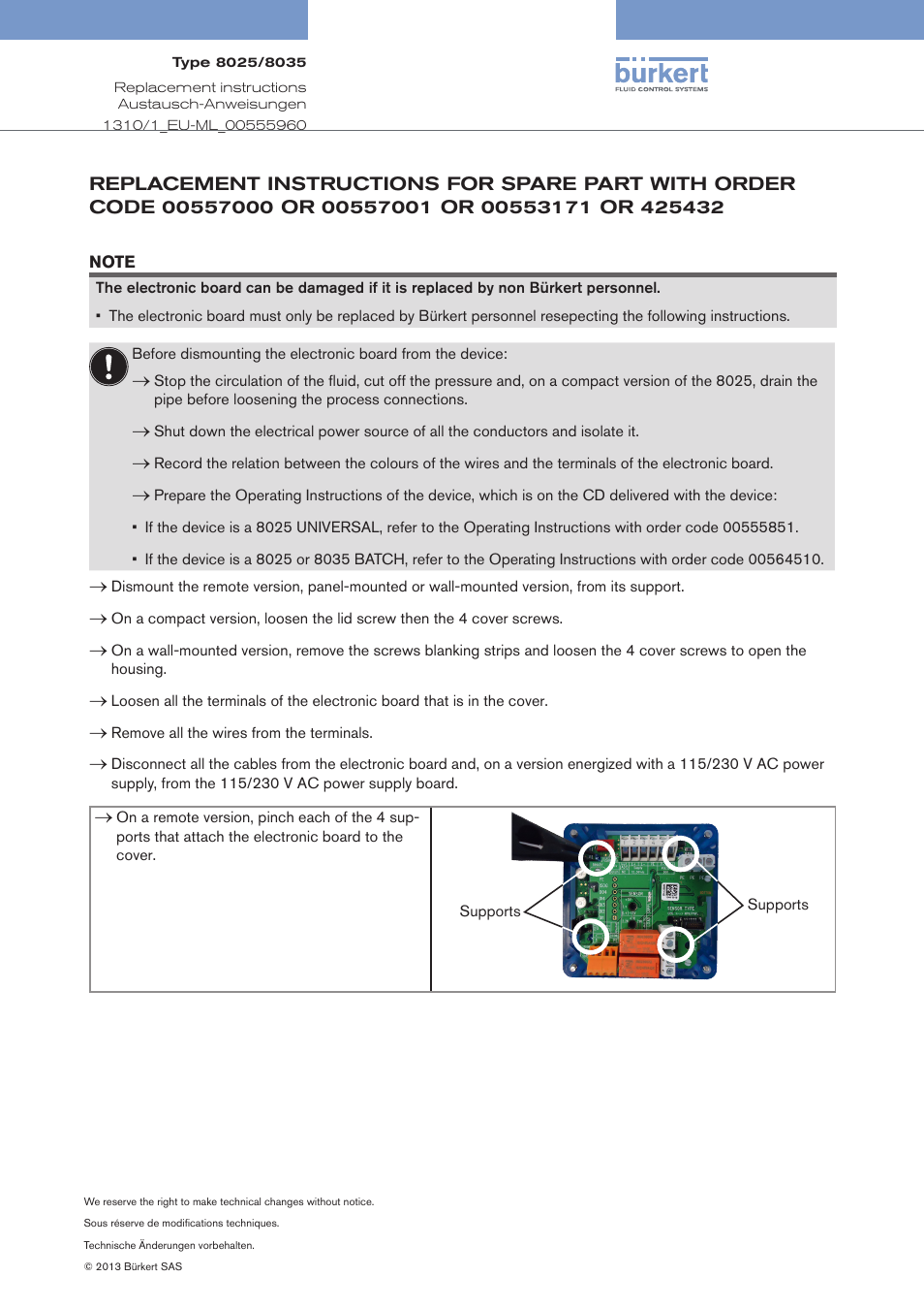 Burkert Type 8035 User Manual | 6 pages