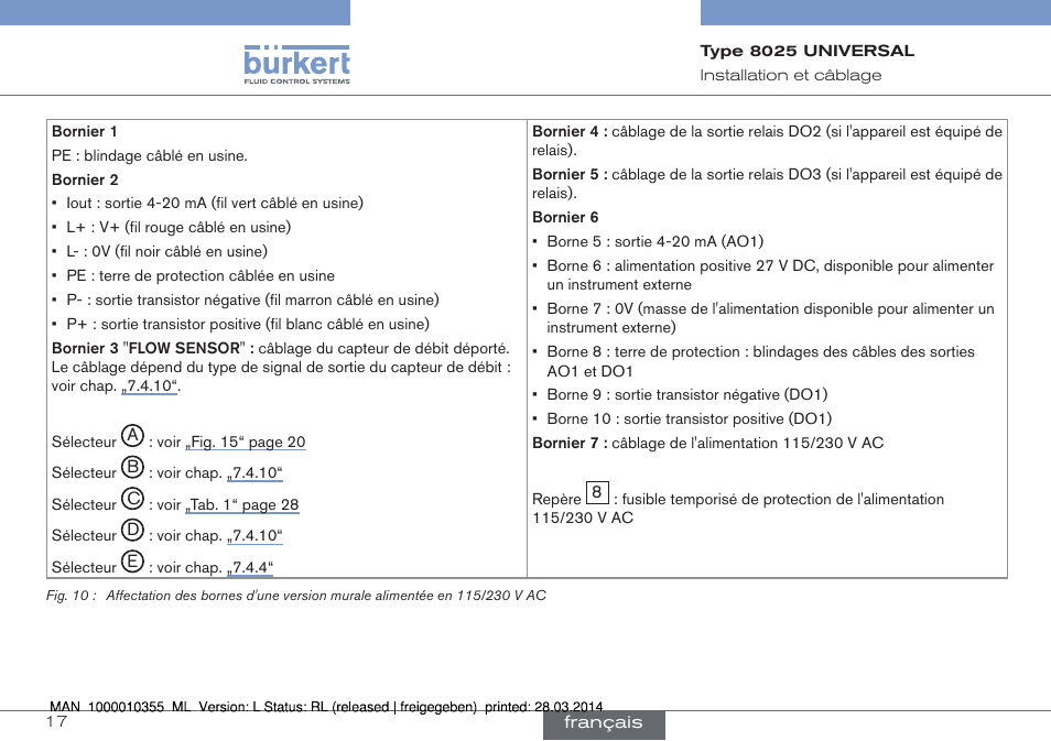 Burkert Type 8025 User Manual | Page 105 / 134
