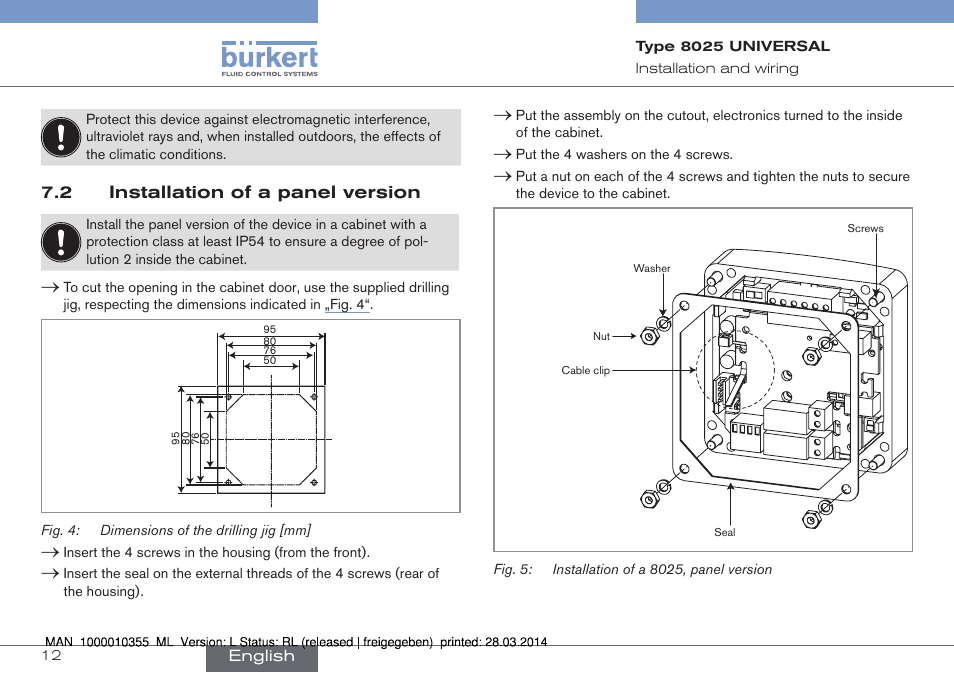 Burkert Type 8025 User Manual | Page 12 / 134