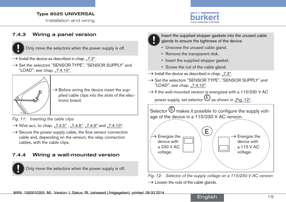 Burkert Type 8025 User Manual | Page 19 / 134