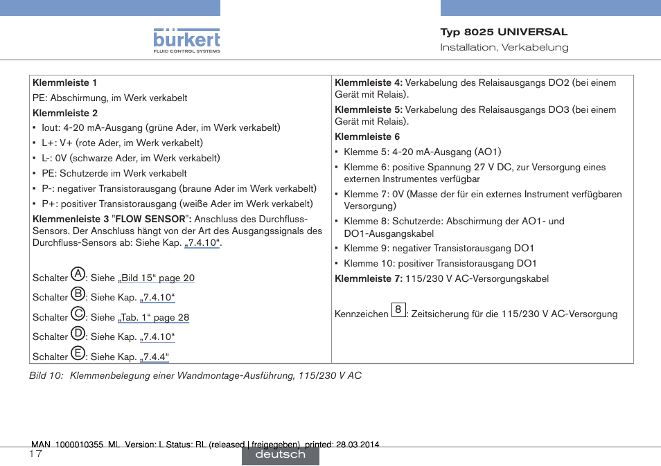 Burkert Type 8025 User Manual | Page 61 / 134