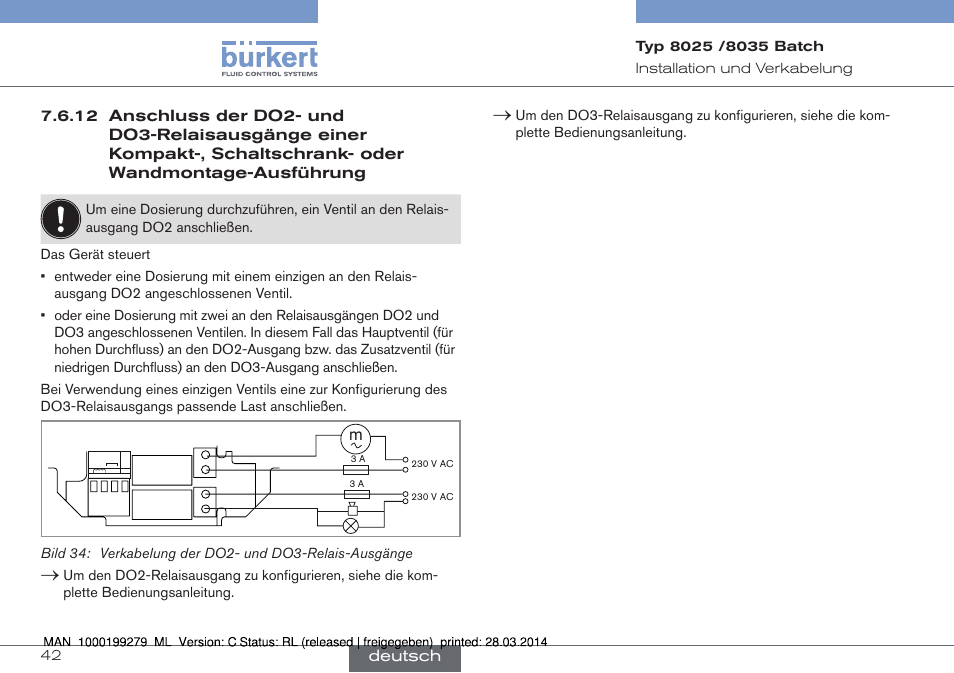 Deutsch | Burkert Type 8035 User Manual | Page 102 / 176