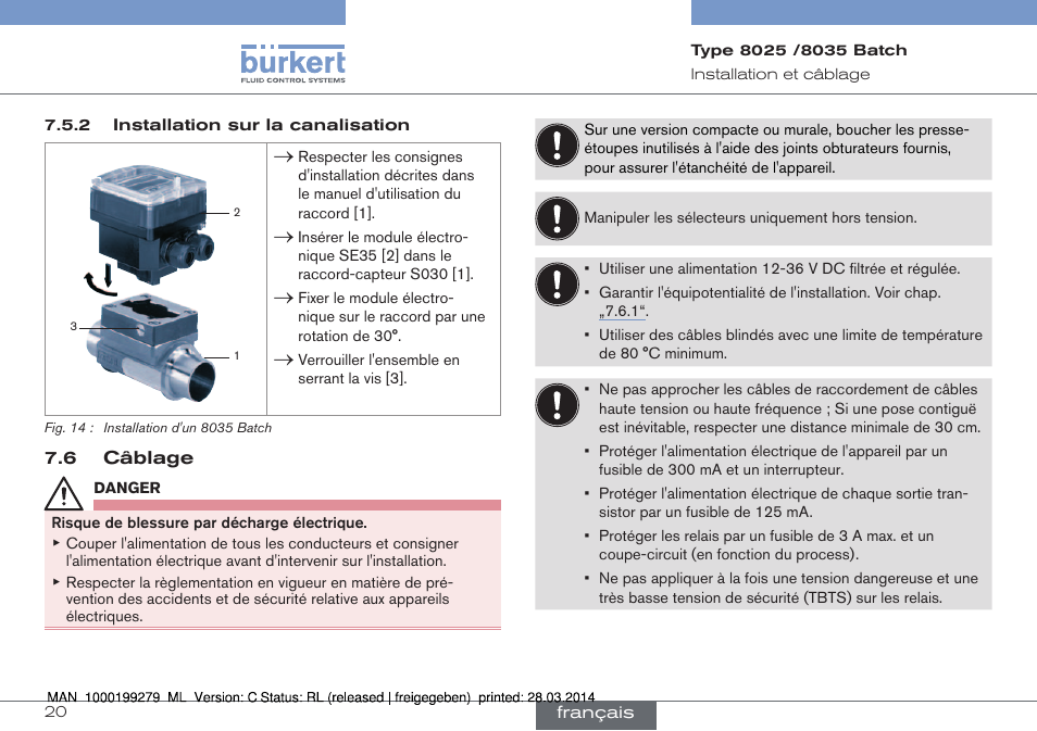 Burkert Type 8035 User Manual | Page 138 / 176