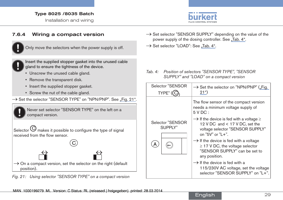 Burkert Type 8035 User Manual | Page 31 / 176