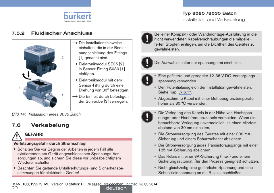 Burkert Type 8035 User Manual | Page 80 / 176