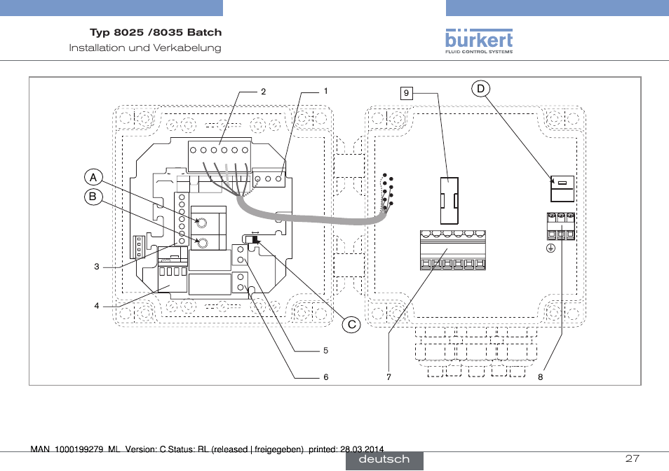 T250 ma, Deutsch | Burkert Type 8035 User Manual | Page 87 / 176