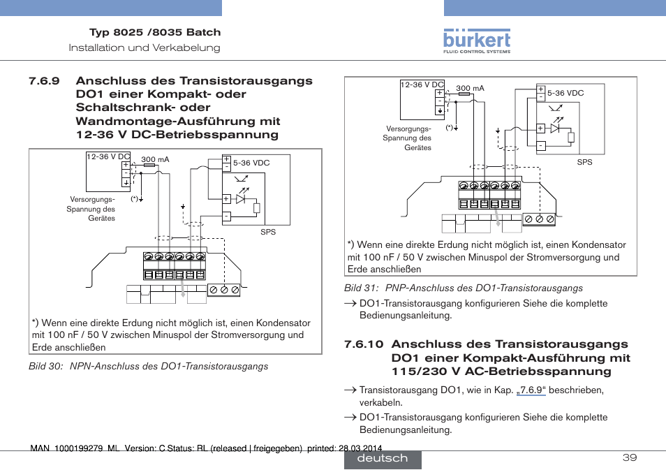 Deutsch | Burkert Type 8035 User Manual | Page 99 / 176