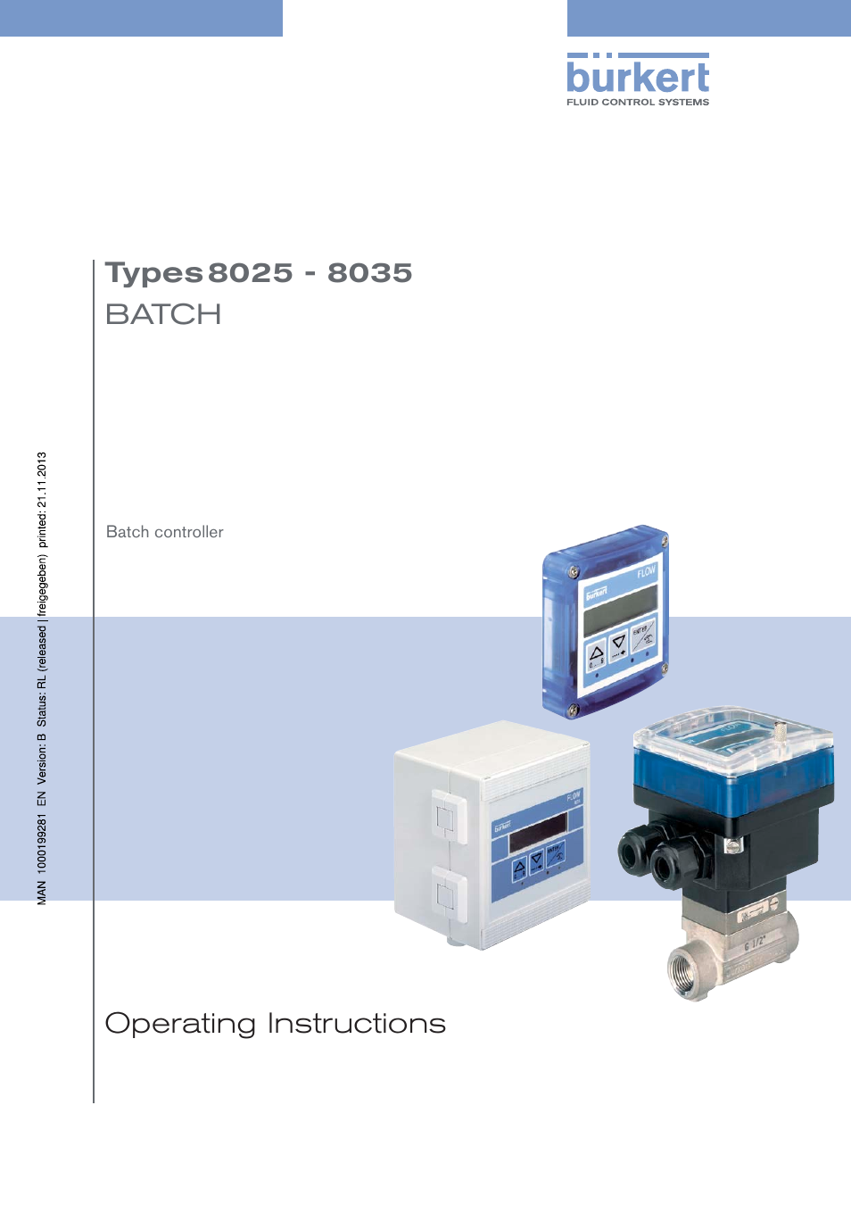 Burkert Type 8035 User Manual | 130 pages