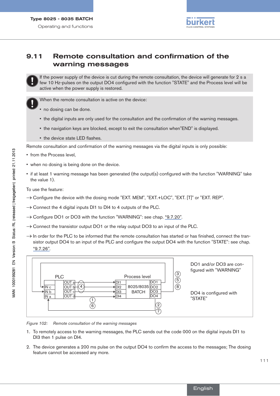 Burkert Type 8035 User Manual | Page 113 / 130