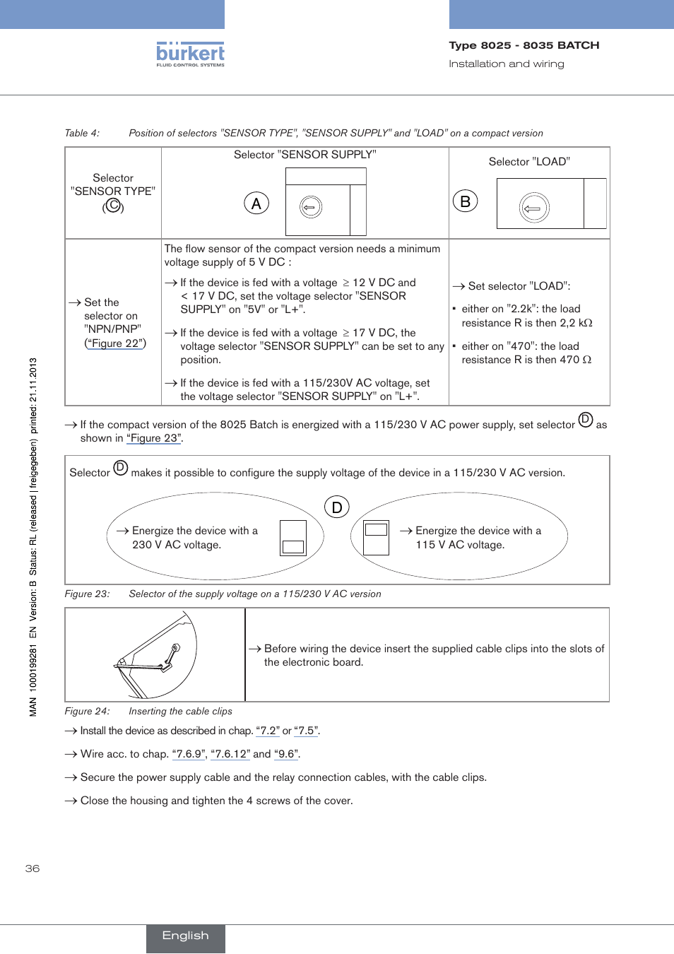 Load | Burkert Type 8035 User Manual | Page 38 / 130