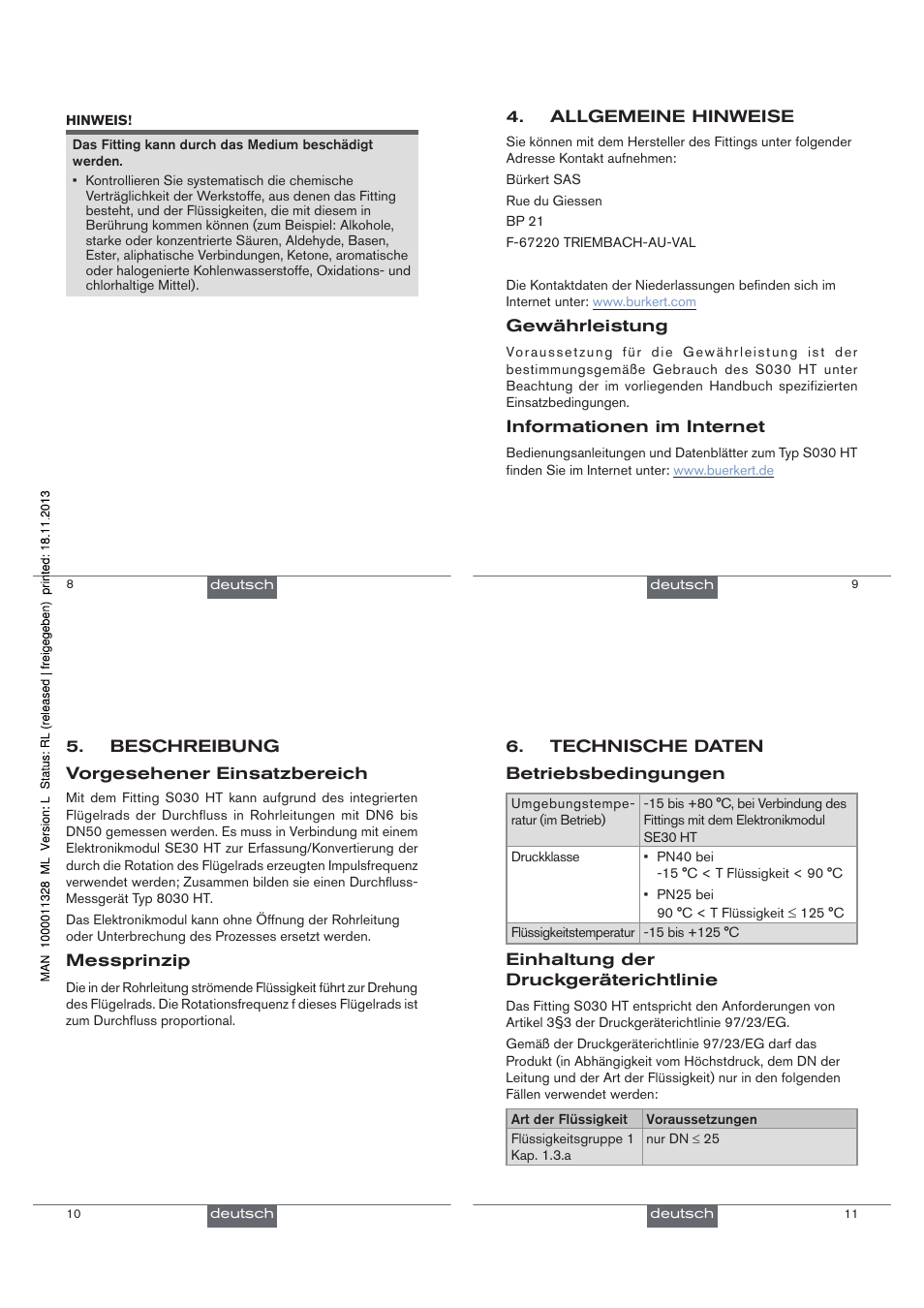 Burkert Type S030 User Manual | Page 12 / 27