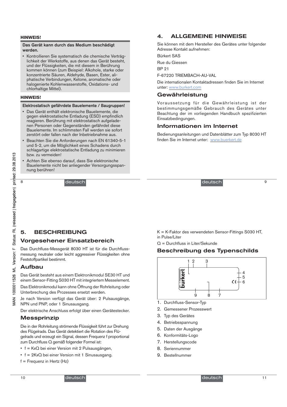 Burkert Type 8030 User Manual | Page 12 / 27