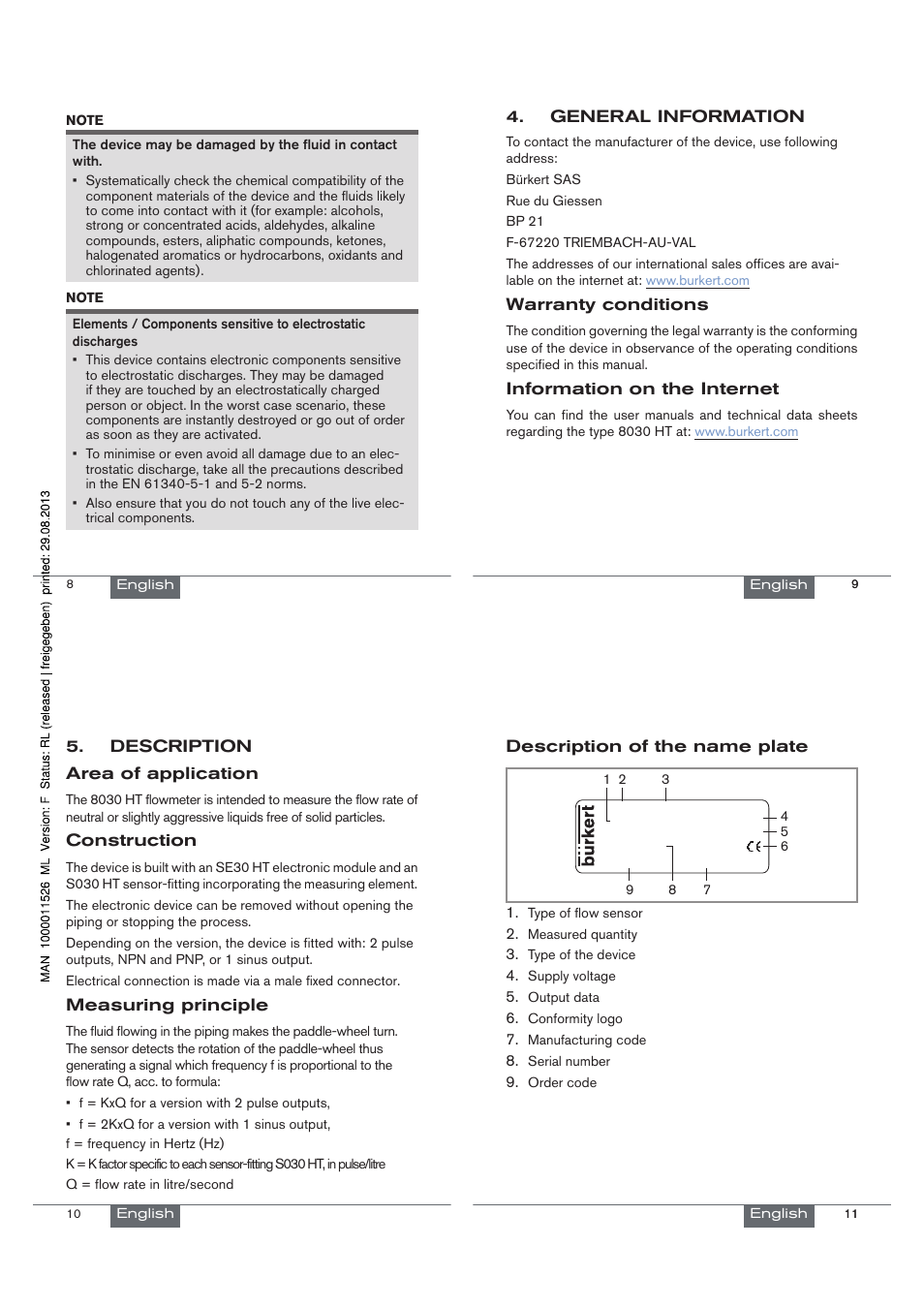 Burkert Type 8030 User Manual | Page 3 / 27