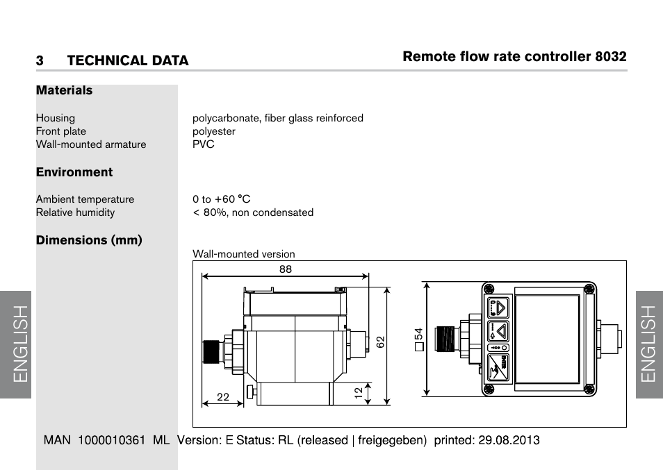 English | Burkert Type 8032 User Manual | Page 10 / 112