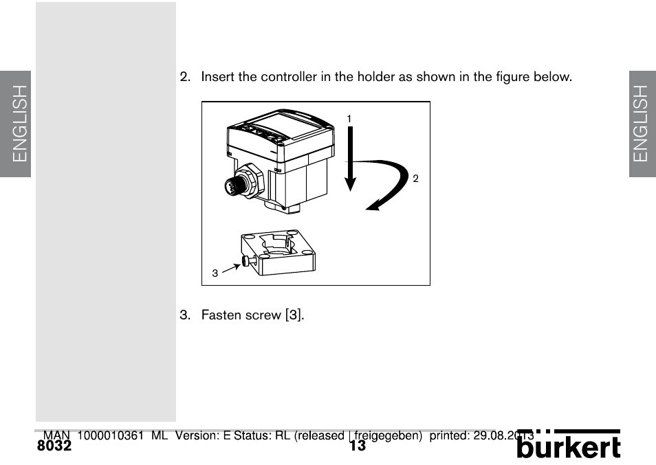 English | Burkert Type 8032 User Manual | Page 13 / 112