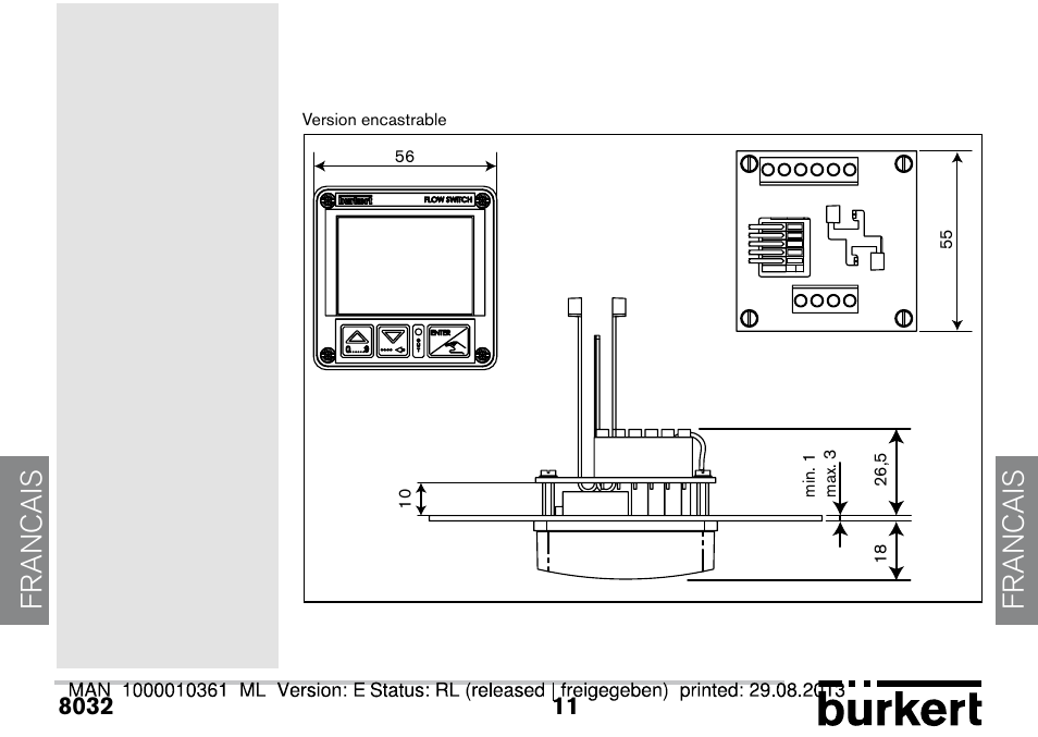 Francais | Burkert Type 8032 User Manual | Page 47 / 112